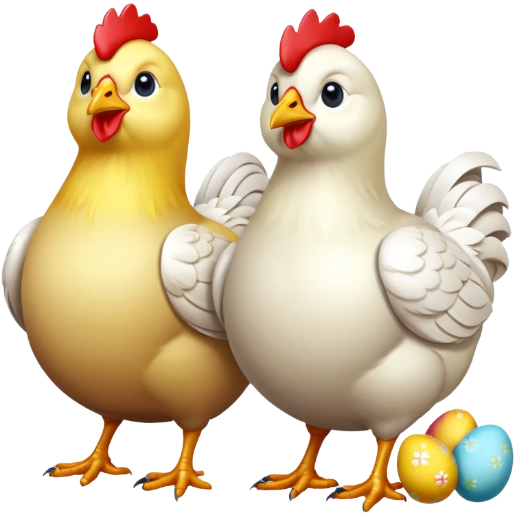 Norwegian Easter chickens with eggs emoji