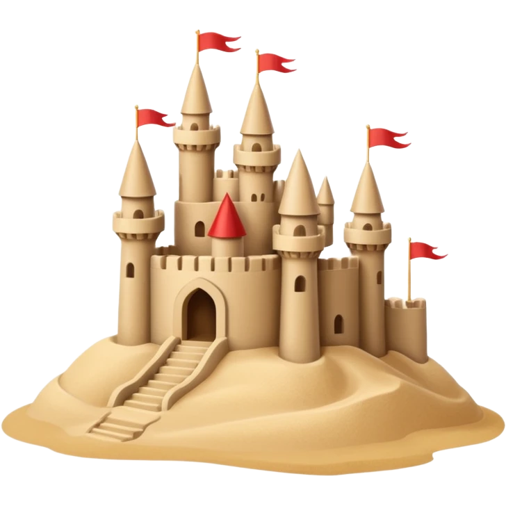 sandcastle on the beach emoji