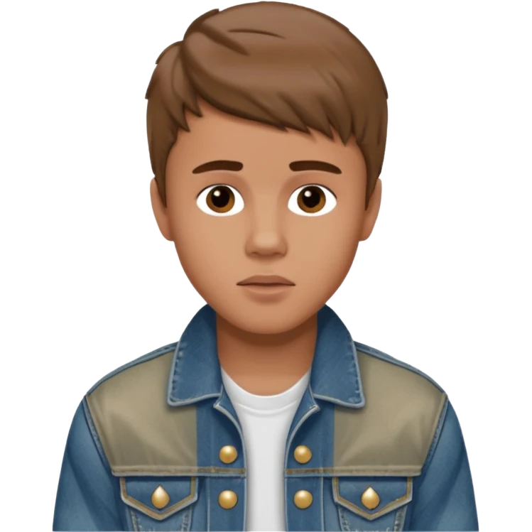 justin bieber, wear jean jacket emoji
