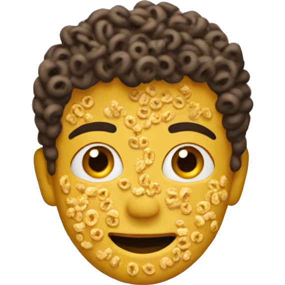 A boy made out of Cheerios  emoji