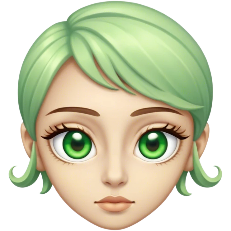 One gorgeous green human iris in ultra stunning detail, iris only emoji