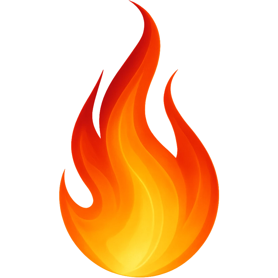 flame, digital illustration emoji
