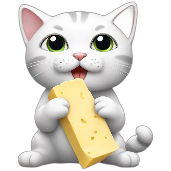cute cat eating butter emoji