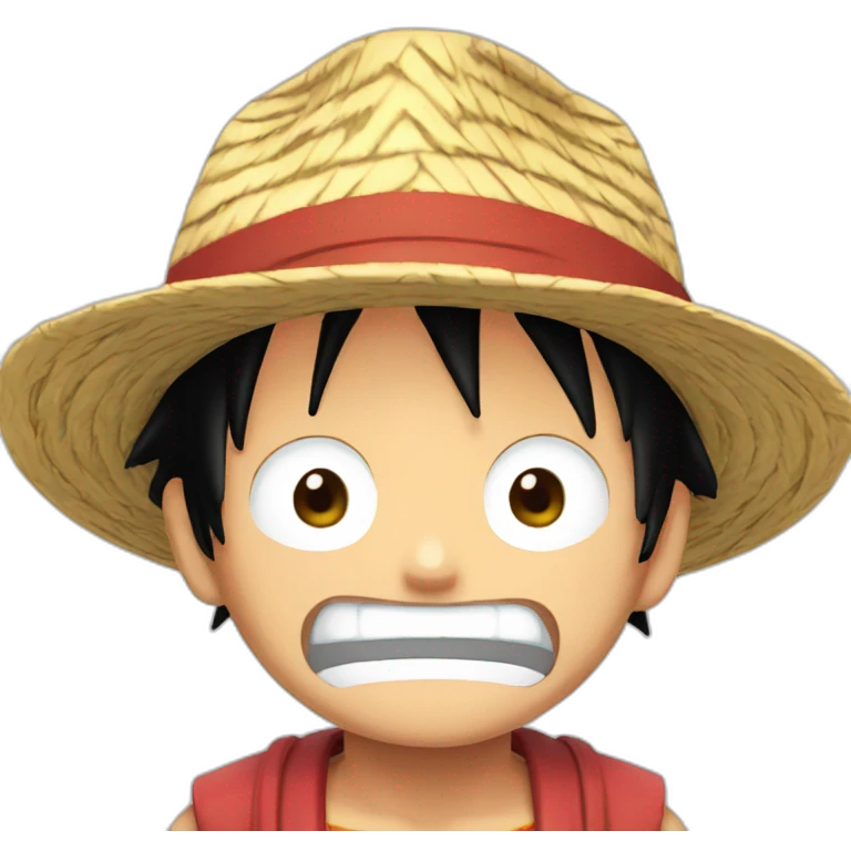 Luffy shocked emoji