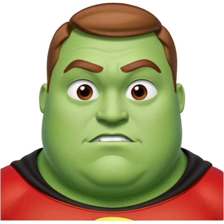 really fat green mr incredible farting emoji