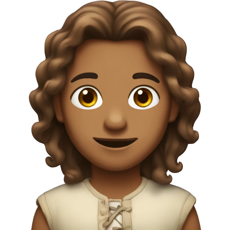 Raspunzel with brown haïr emoji