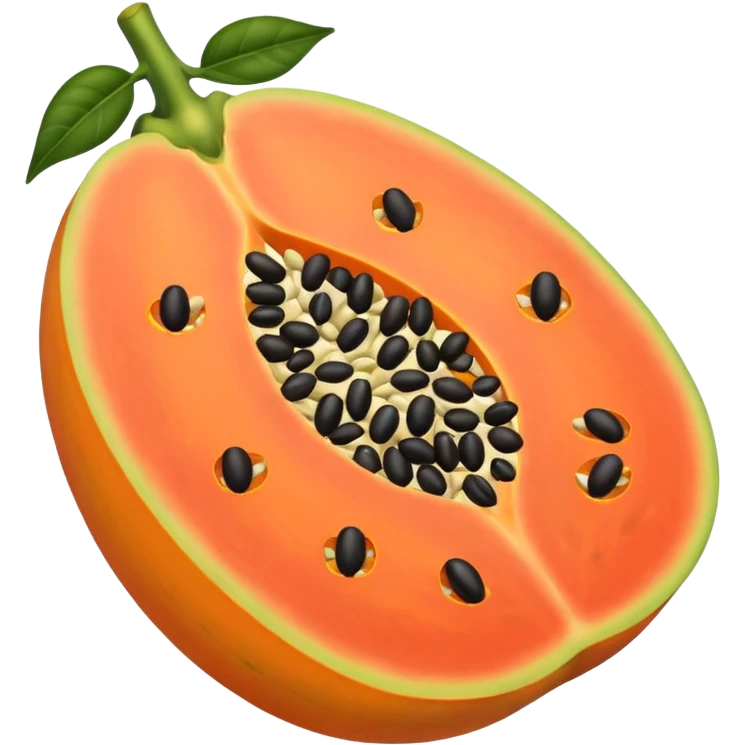 Papaya with seeds emoji