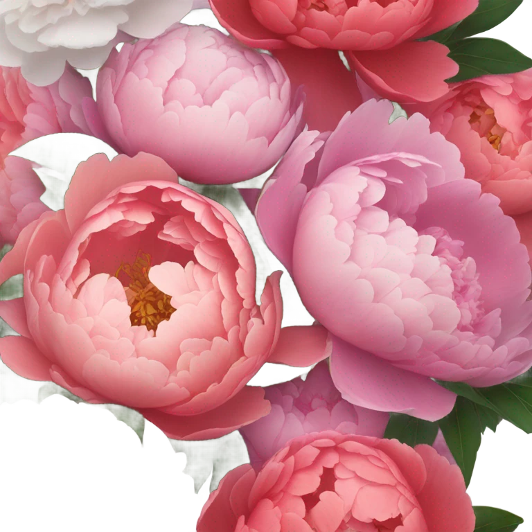 Peonies bouquet emoji