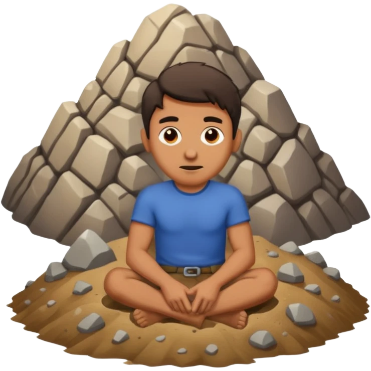 homme qui une montagne coincé dans les fesse emoji