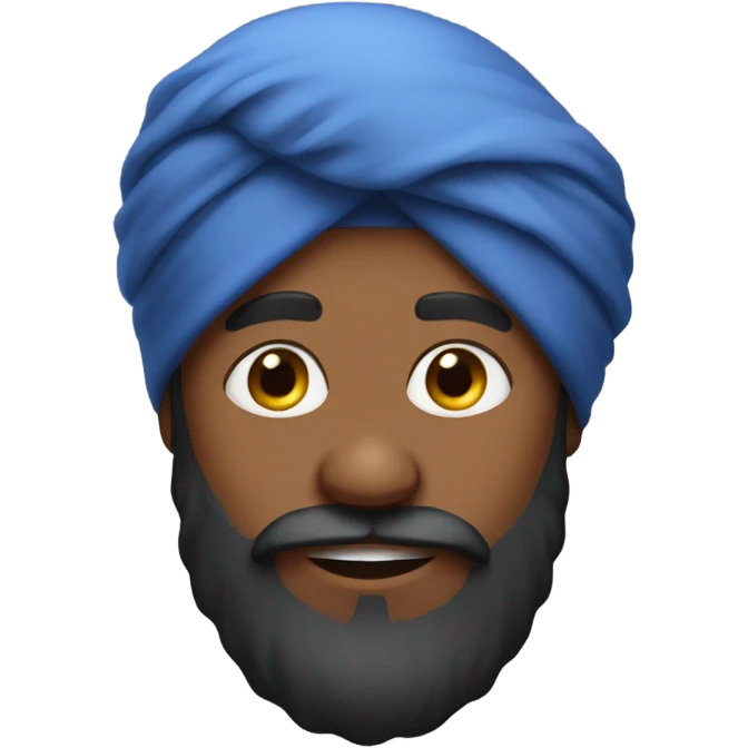 bearded boy in turban portrait emoji