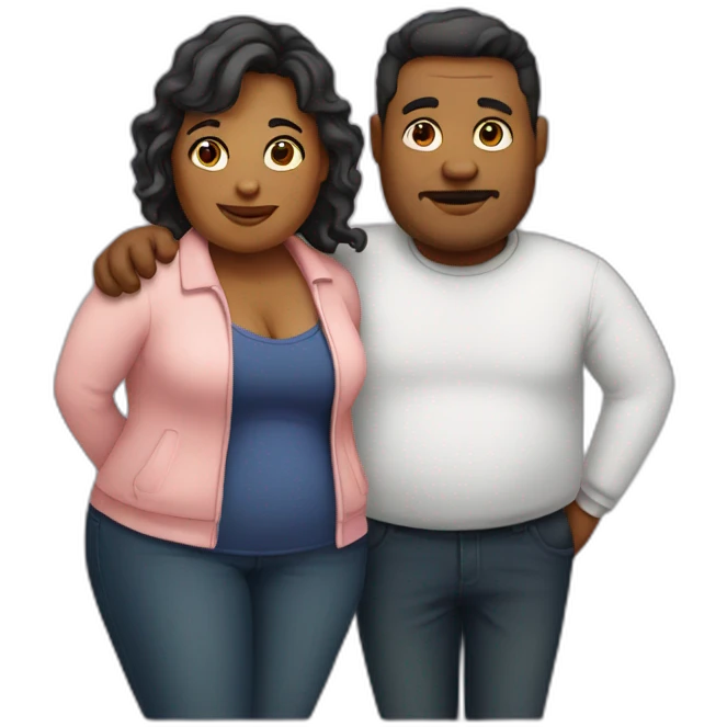 fat couple emoji