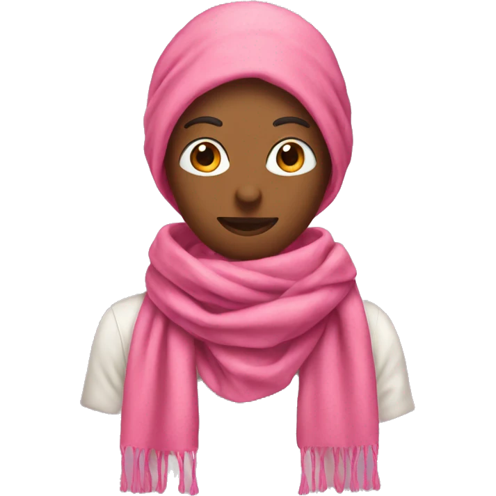 Pink scarf  emoji