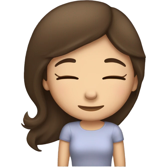 Brunette girl sleeping emoji