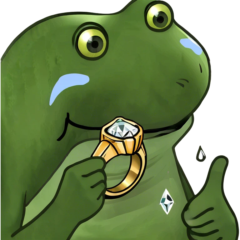 Gold engagement ring with tear shaped diamond emoji