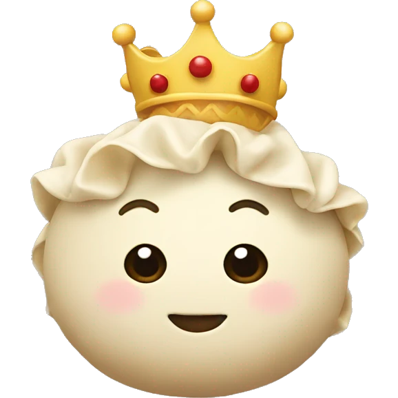 dumpling with crown emoji