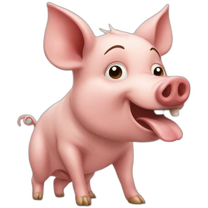 Pig barking emoji