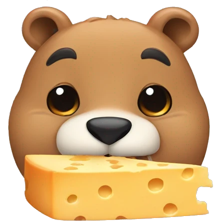 Beavers eating cheese  emoji