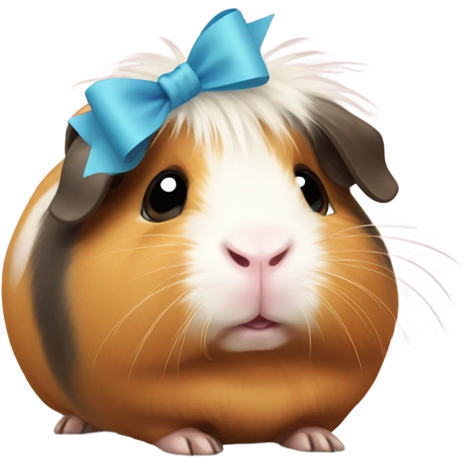 girl guinea pig with makeup lashes and bow emoji