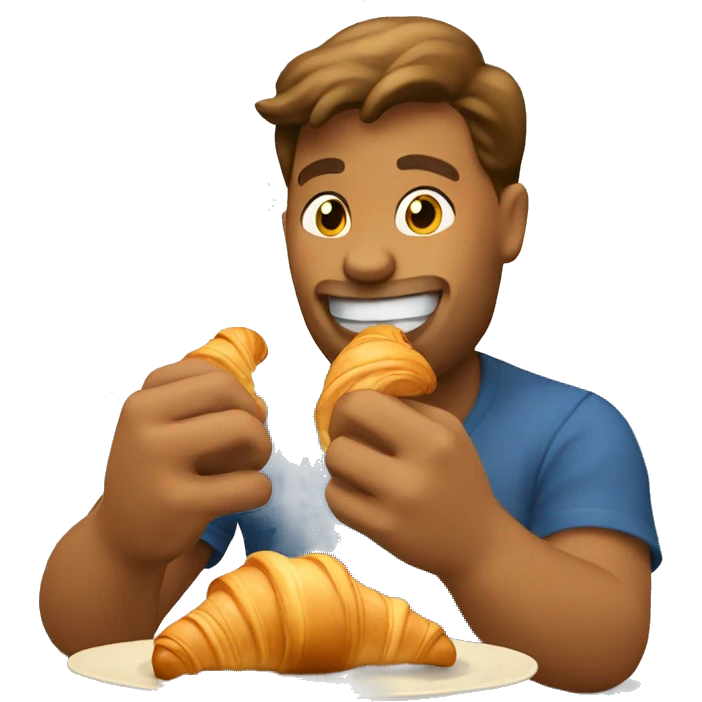croissant eating croissant emoji