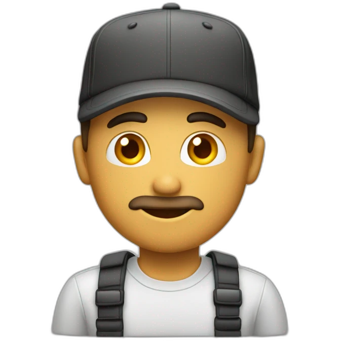 Hombre con gorra emoji