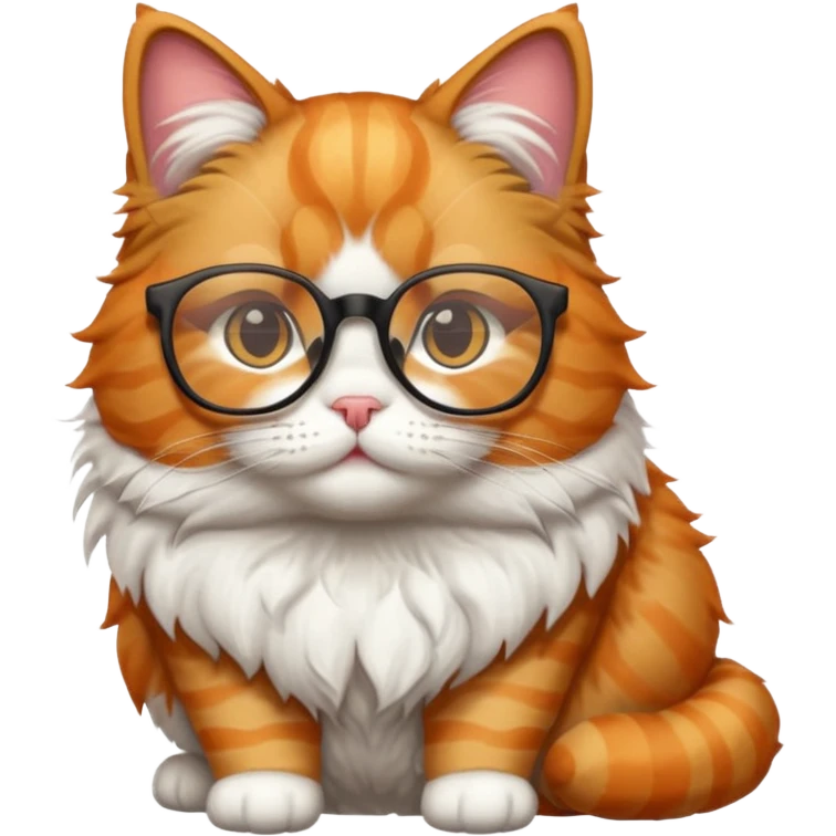 full body Cat with glasses emoji