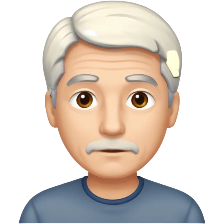 Gray hair man emoji