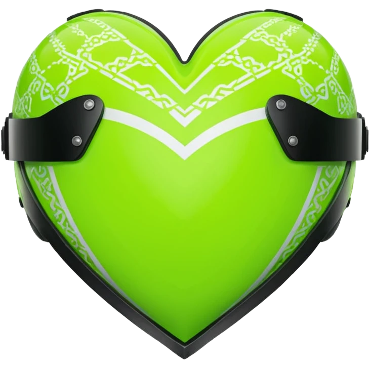 ate a Florecent green heart emoji as the same patterns as Lando Norris's helmet emoji