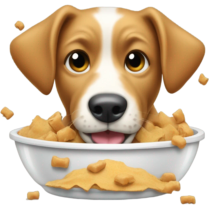 Dog eating food emoji
