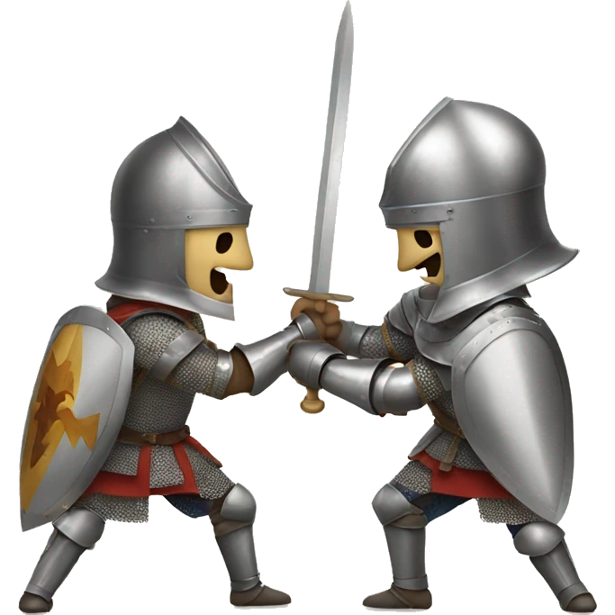 Two knights fighting emoji