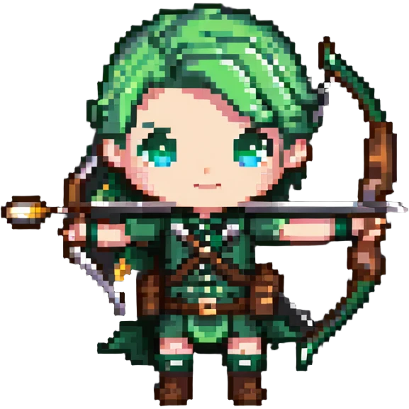 chibi archer character with bow emoji