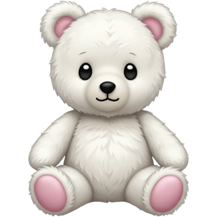 Ice White boho aesthetic teddy sticker emoji