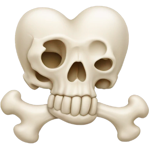 Bone heart emoji