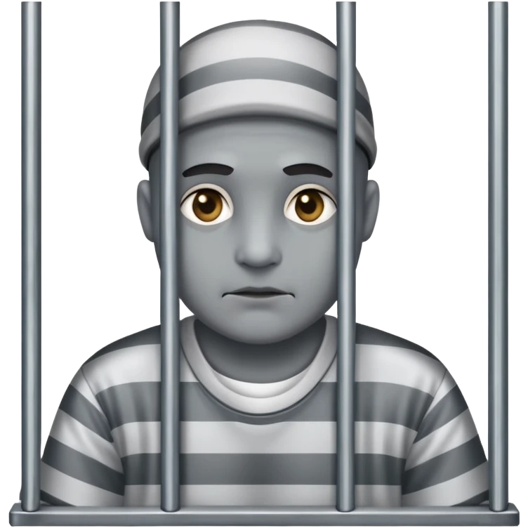 Prisoner behind bars emoji