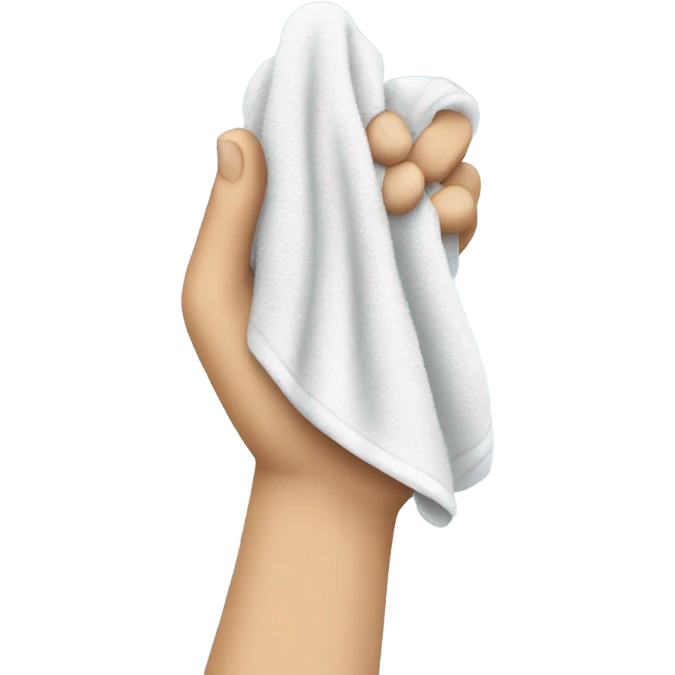 Hand with cleaning towel emoji