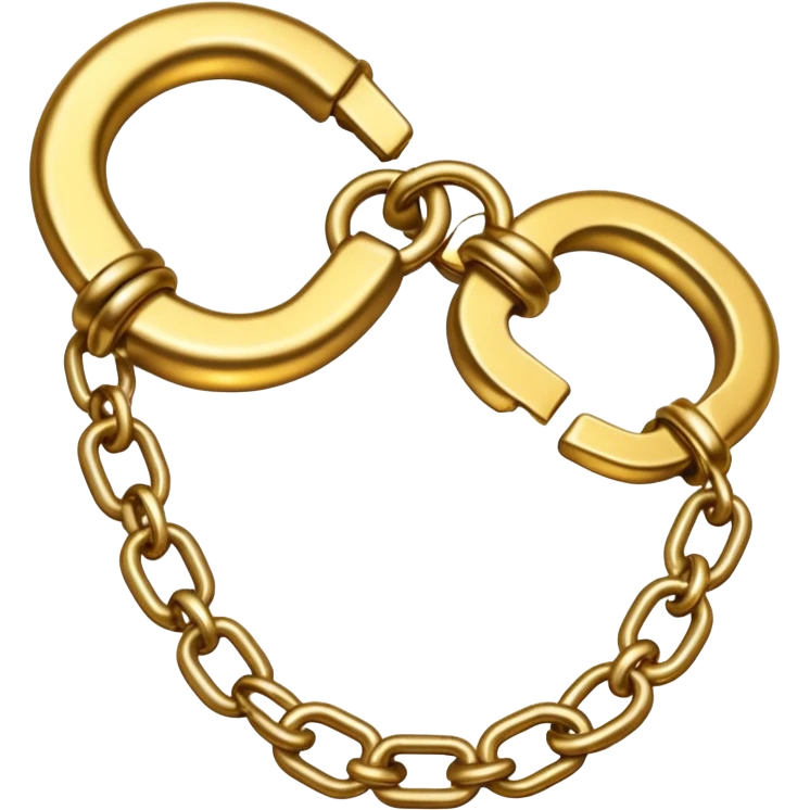 Golden shackles chains emoji