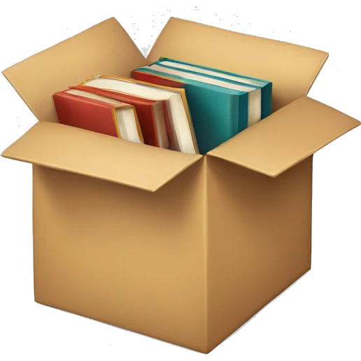 open box with books inside emoji