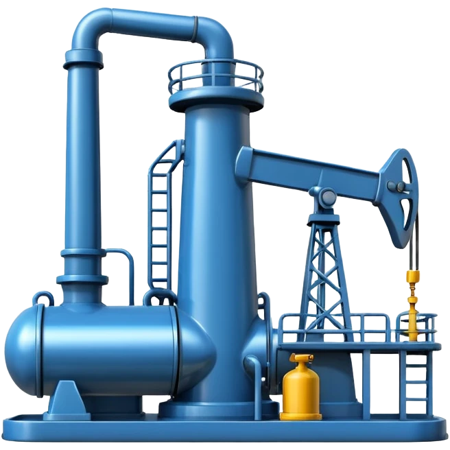oil pumping station steel shiny emoji