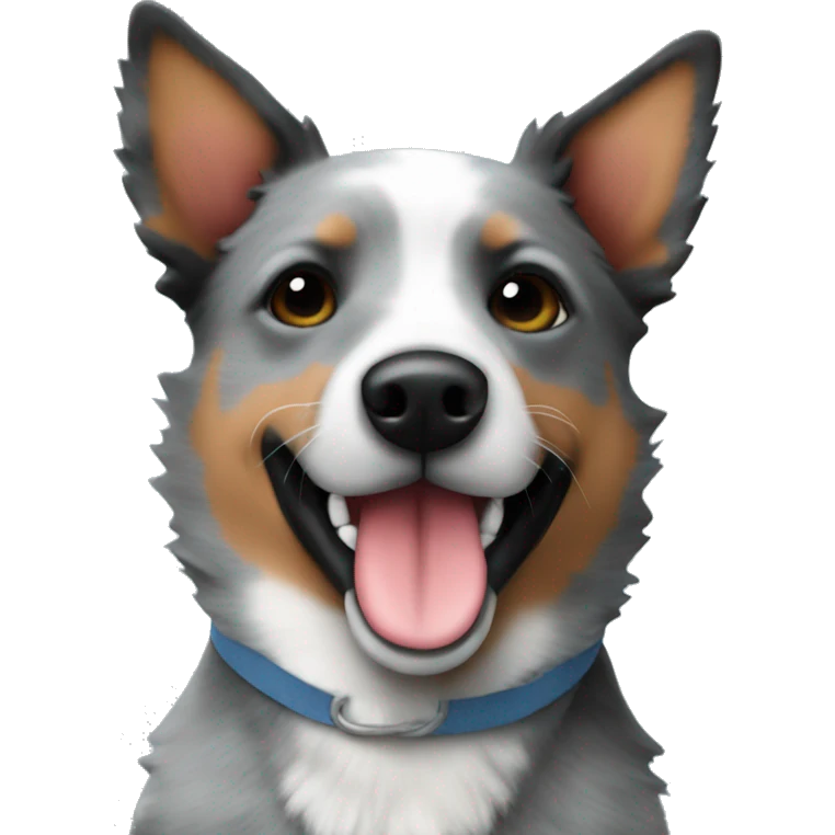 Blue heeler with love emoji