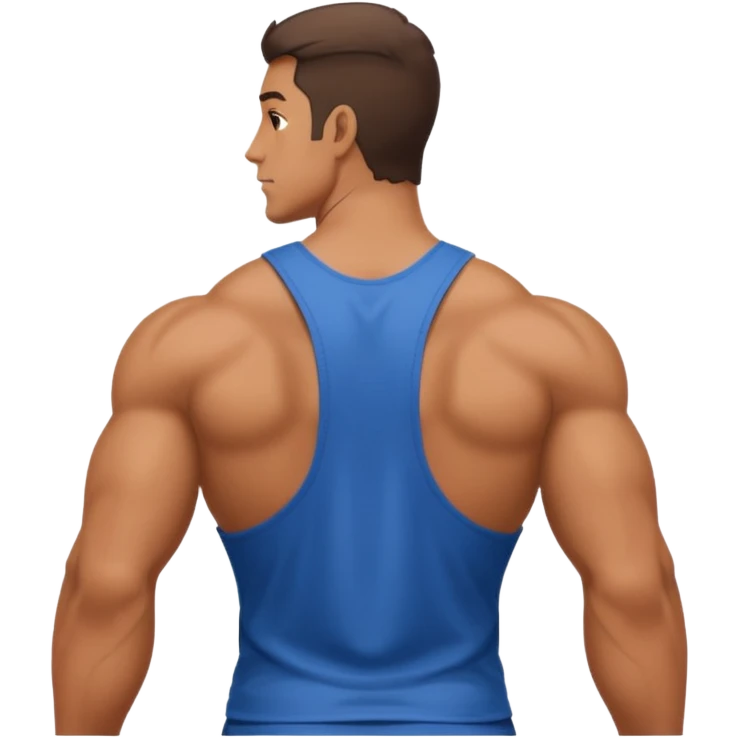 A person with a big back emoji