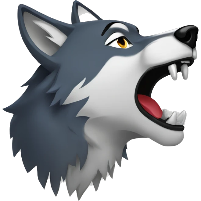 Howling wolf  emoji
