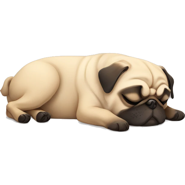 Pug dog sleeping  emoji