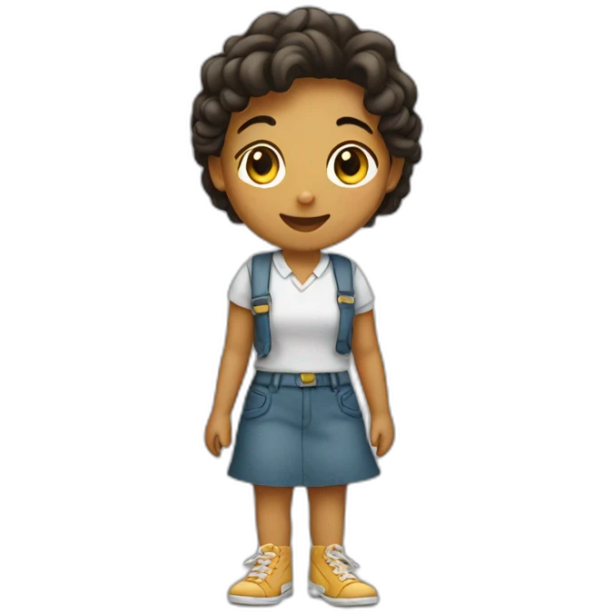 menina sapateando emoji