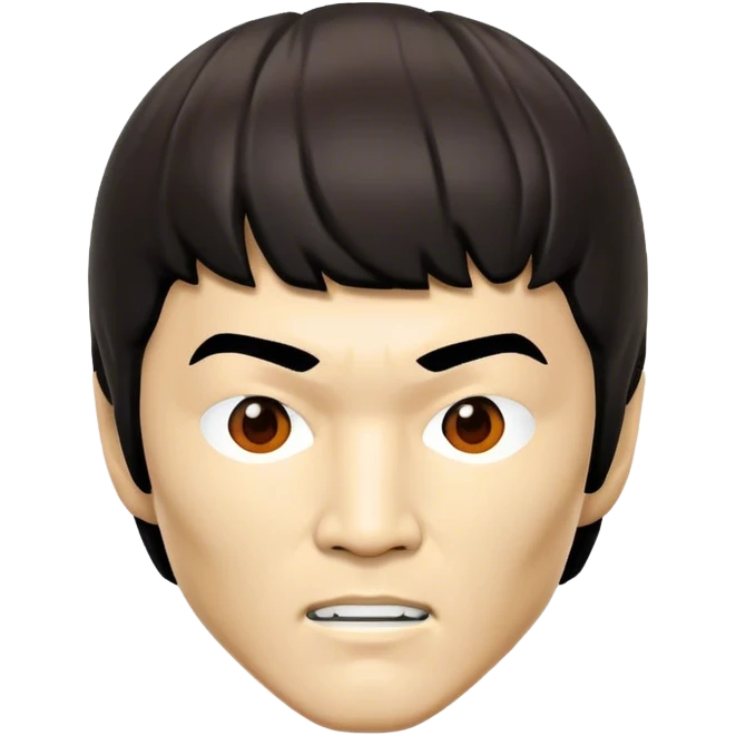 Bruce Lee Redranger mask on emoji