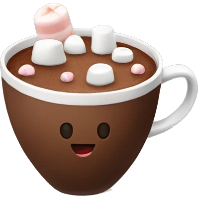 Hot chocolate with marshmallows  emoji