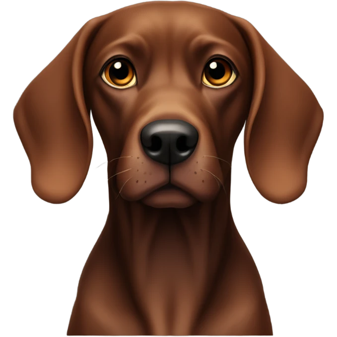 Viszla dog black & brown emoji