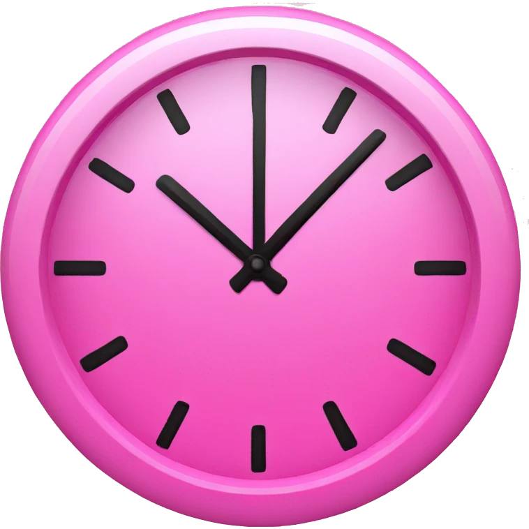 pink clock emoji