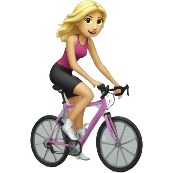 blonde woman Cycling emoji