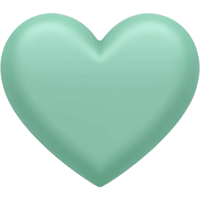 Mint green heart emoji