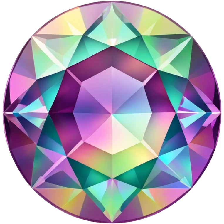 round mystic topaz holographic gem emoji