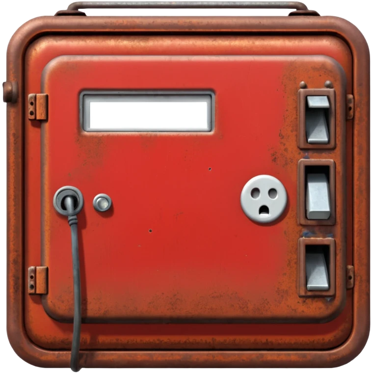Red electricity box emoji